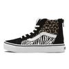 Sk8 Zip Casual High Top Kids Skate Shoes Black Leopard Print Kids Sneaker VN0A4UI42JK