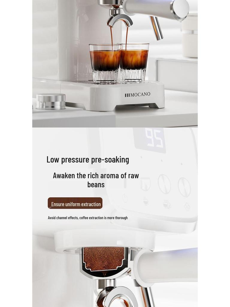 Обновленная полуавтоматическая эспрессо-машина с капучинатором для домашнего использования