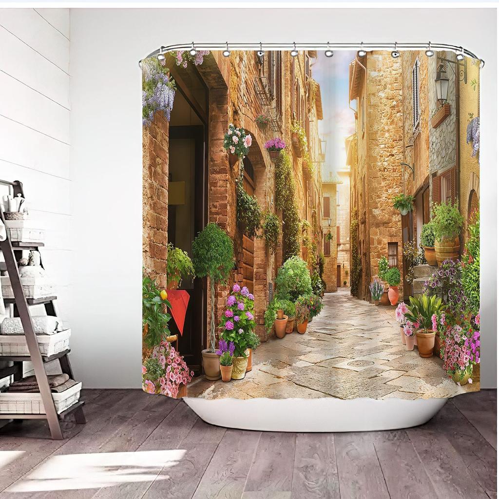 JINRUN Bathroom Thickened Waterproof Curtain Mildew Proof Shower Curtain Shower Partition Curtain Shower Curtain Bathroom Curtain Free Perforation
