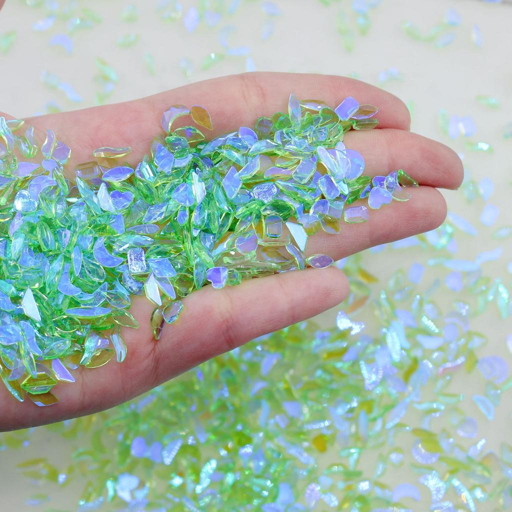 Yiwu Nail Art Diamond Mixed Mini Small Nail Art Flat Bottom Special-Shaped Diamond Mixed K9 Champagne Nail Art Jewelry