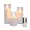 3Pcs Flameless Candle LED Night Lamp with Remote Control Flickering Flame Effect Battery Operated Candles Party Decorations