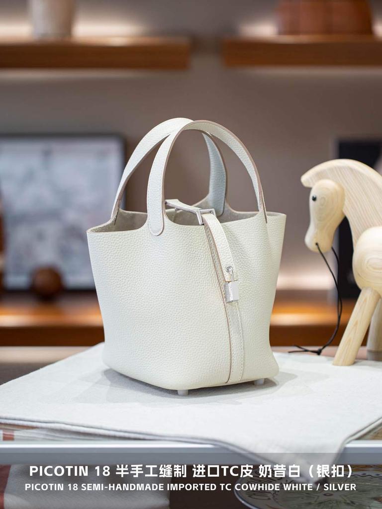 Picotin18 Сумка-тоут с ручкой половинной длины из коровьей кожи верхнего слоя Сто стилей Классическая женская сумка Сумка