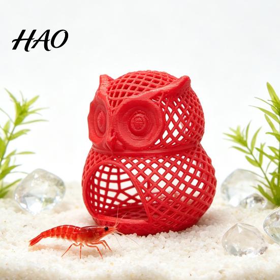 Underwater Cave for Shrimp Owl Fish Tank Hideout, Aquarium Cave, Hollow Decorative Hide Small Pets Betta Decoration Ornament