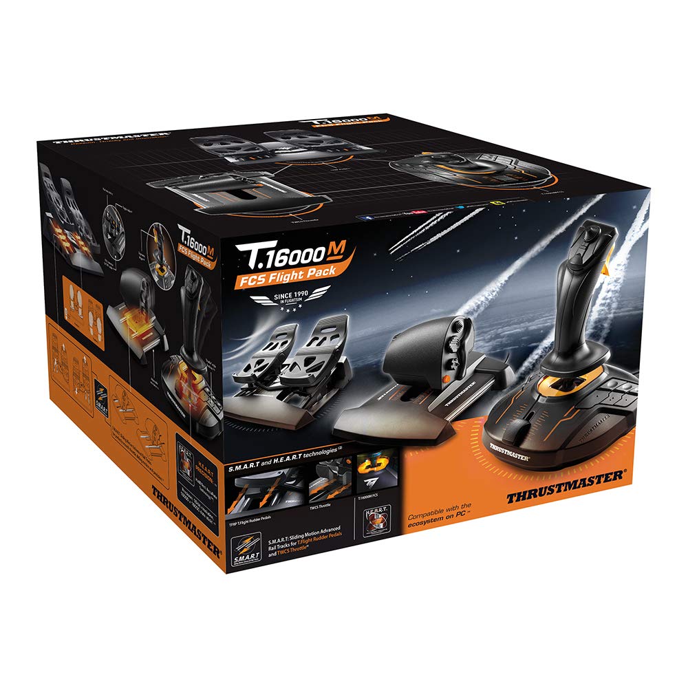 Педаль руля направления Thrustmaster FCS Flight Pack для ПК []Thrustmaster T.16000M Джойстик, дроссельная заслонка,