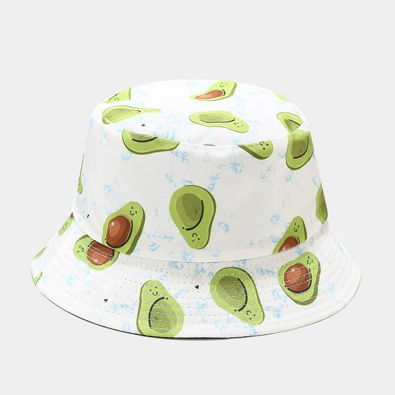 Fruit Pattern Fisherman Hat With Wide Brim For Summer Sun Protection And Casual Wear