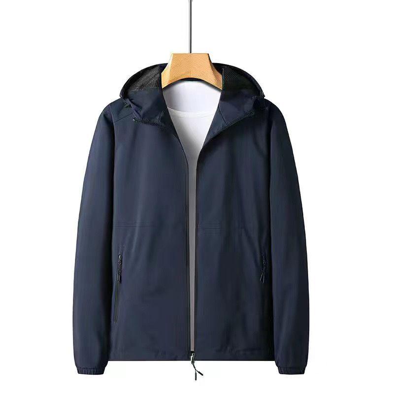 Мужская демисезонная куртка-ветровка для активного отдыха - Дышащая, быстросохнущая, эластичная, свободного кроя куртка с капюшоном для повседневной носки