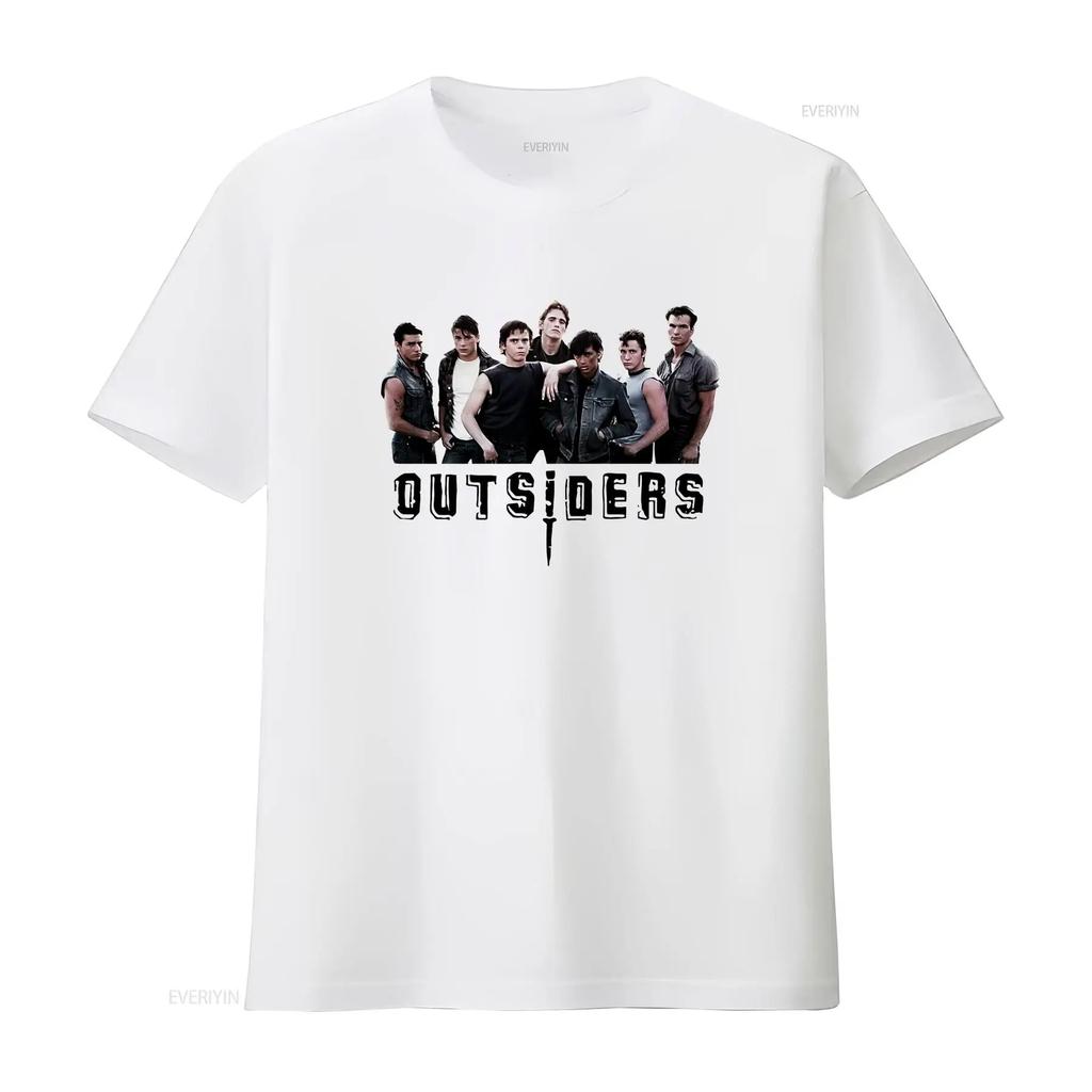 The Outsiders T Shirt 749 Retro White vintage Washed Stretched Soft Unisex Top For Everyday Wear graphic Casual Versatile