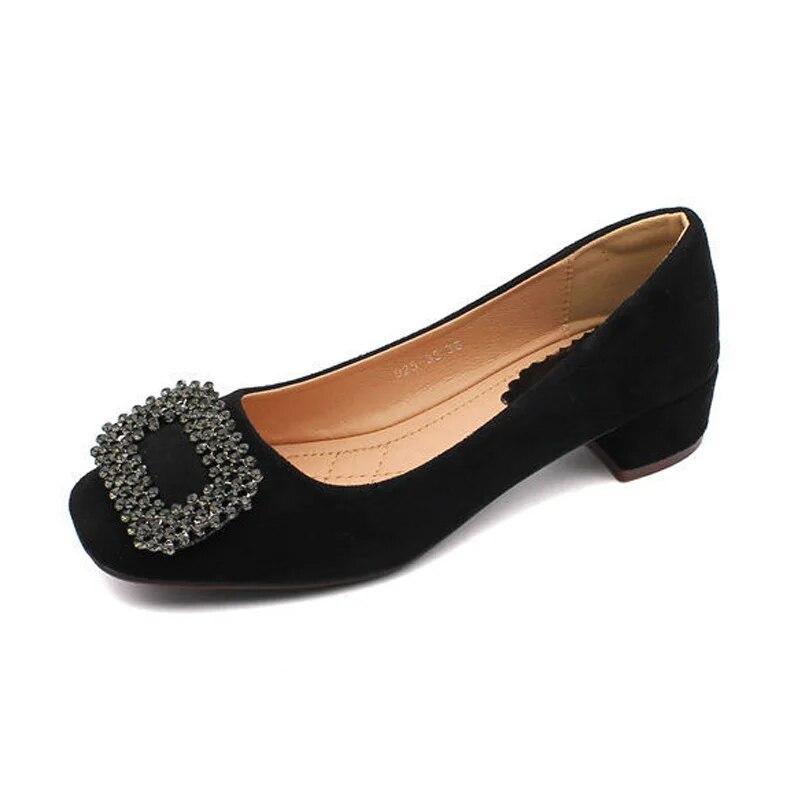 Модные туфли для офисной леди, женские туфли-лодочки, брендовые женские туфли для вечеринок, элегантные туфли на низком каблуке 3 см, черные, розовые, большой размер 42