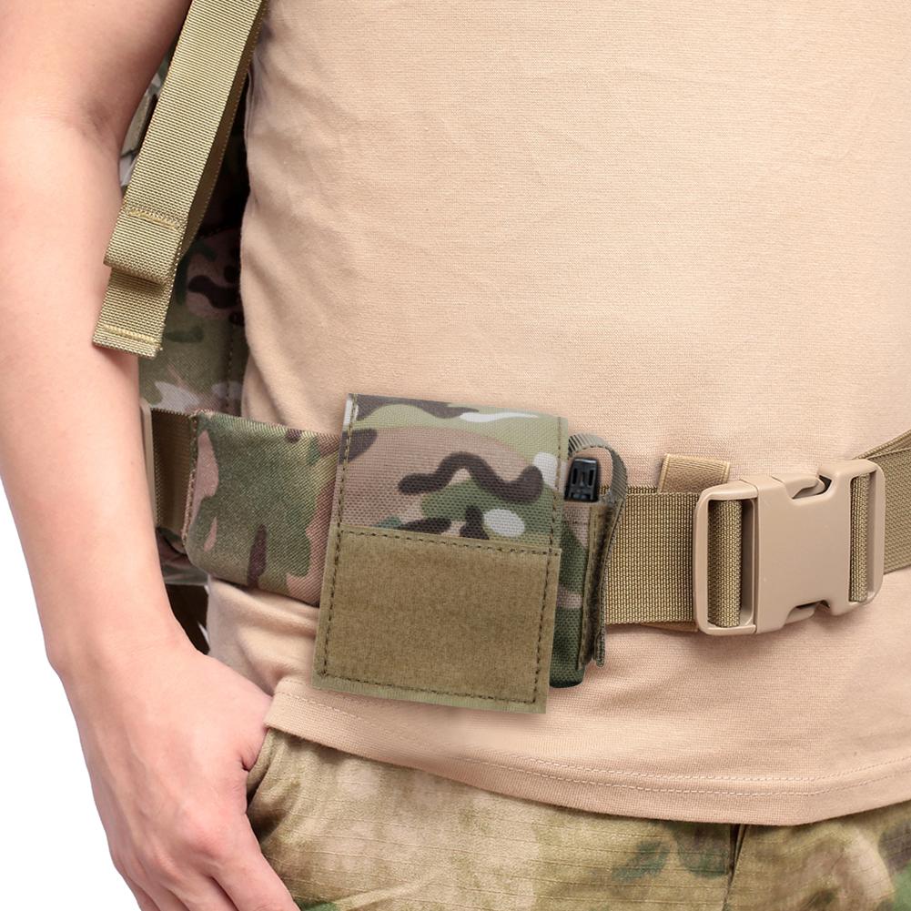 Nylon Molle Pouch Waist Bag Multifunctional Mini Waist Bag Belt Holder Belt Small Pouch with Buttons for Outdoor Camping