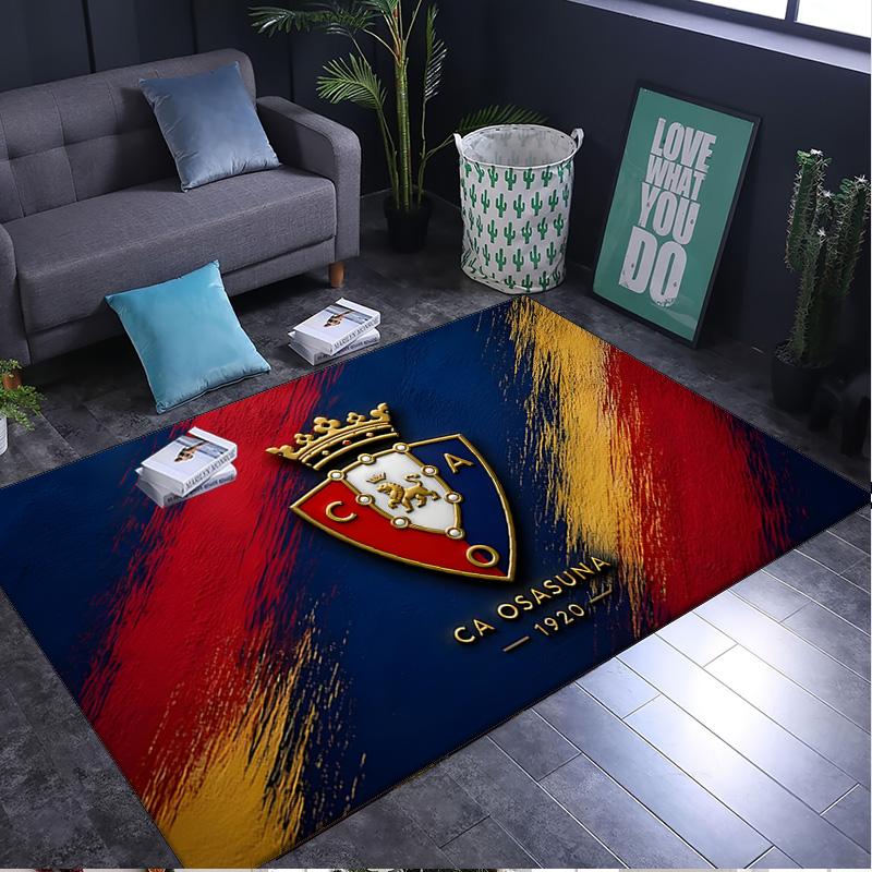 1PC rug FC Osasuna Golden Lion Carpet, Chair Rug,Area Rug for Office Bedroom living rooms bedroom, Doormat decor Christmas fan gifts