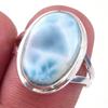 Natural Republic Larimar Gemstone 925 Solid Sterling Silver Gift Ring S.8 N6Q96