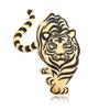 Metal Sweater Pin Chinese Style Enamel Animal Brooches Pins Tiger Pendant Men Brooch Tiger Brooch
