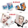 8,2/14-дюймовый усилитель экрана мобильного телефона, увеличительное стекло, складной кронштейн для телефона, усилитель 3D-видео экрана, складная увеличенная подставка-расширитель