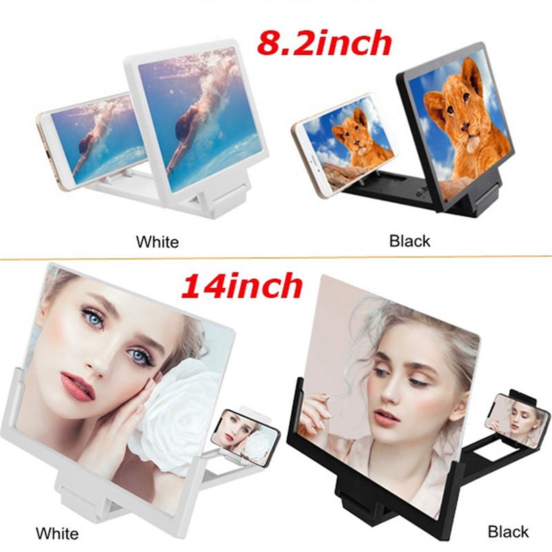 8,2/14-дюймовый усилитель экрана мобильного телефона, увеличительное стекло, складной кронштейн для телефона, усилитель 3D-видео экрана, складная увеличенная подставка-расширитель