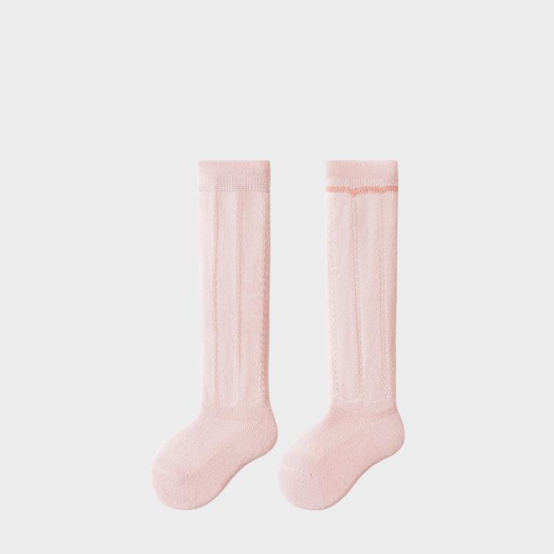 0-2 года Новорожденный Ребенок Выходные Длинные Носки Дышащая Сетка Хлопок Принцесса Гольфы до Колена Летние Тонкие Носки