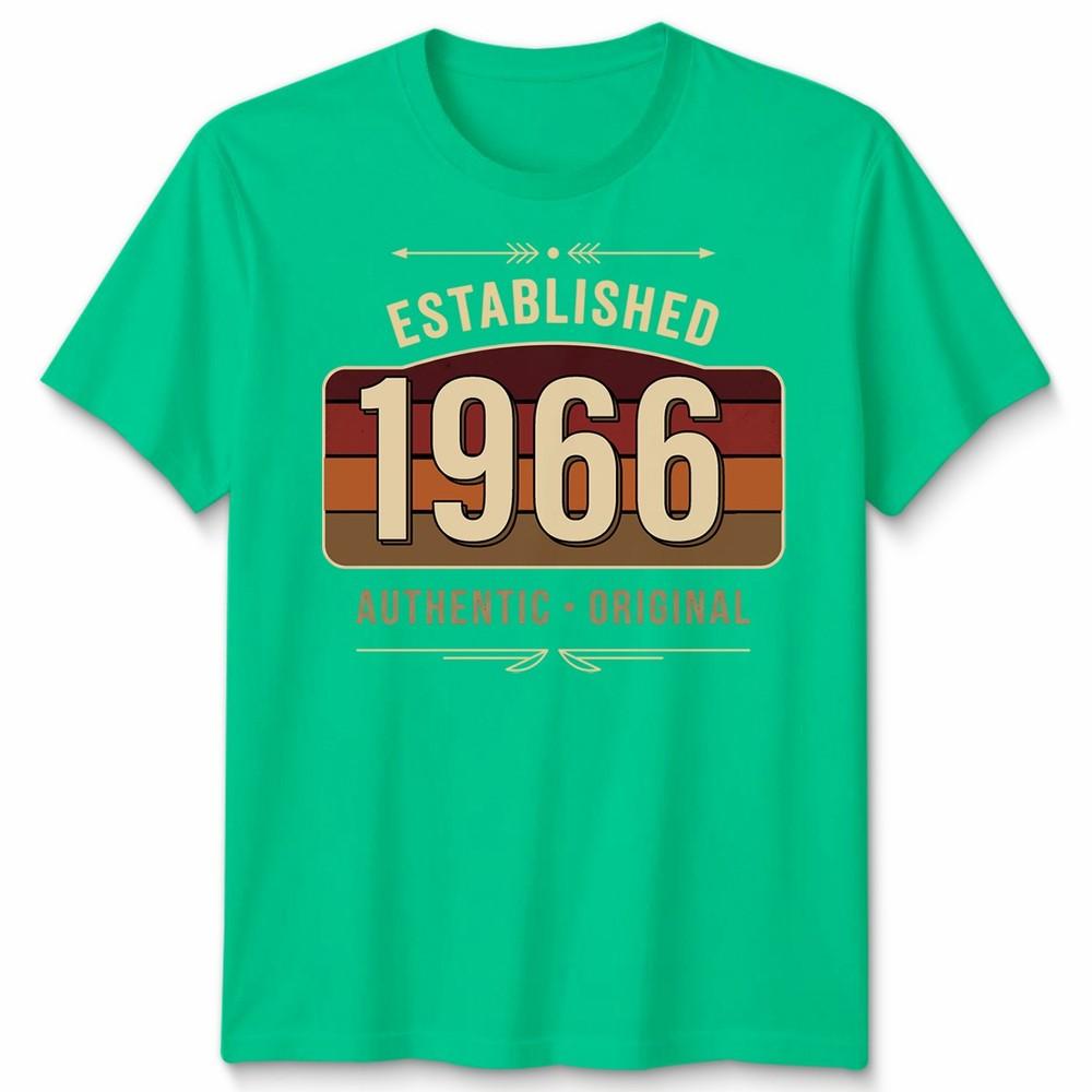 1966 Established Unisex T Shirt Retro Stripes 60th Birthday Gift Graphic Tee
