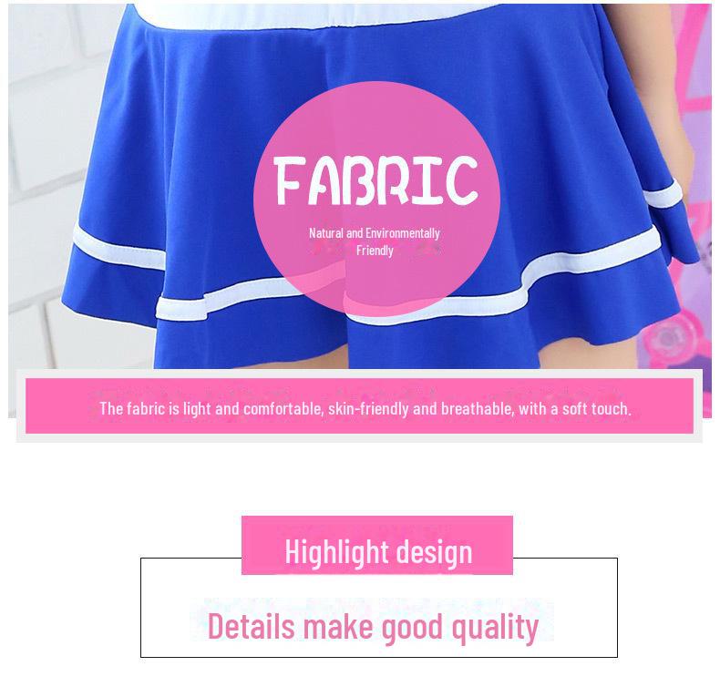 Комплект купальника для девочек с юбкой для школьников и детей среднего и крупного возраста