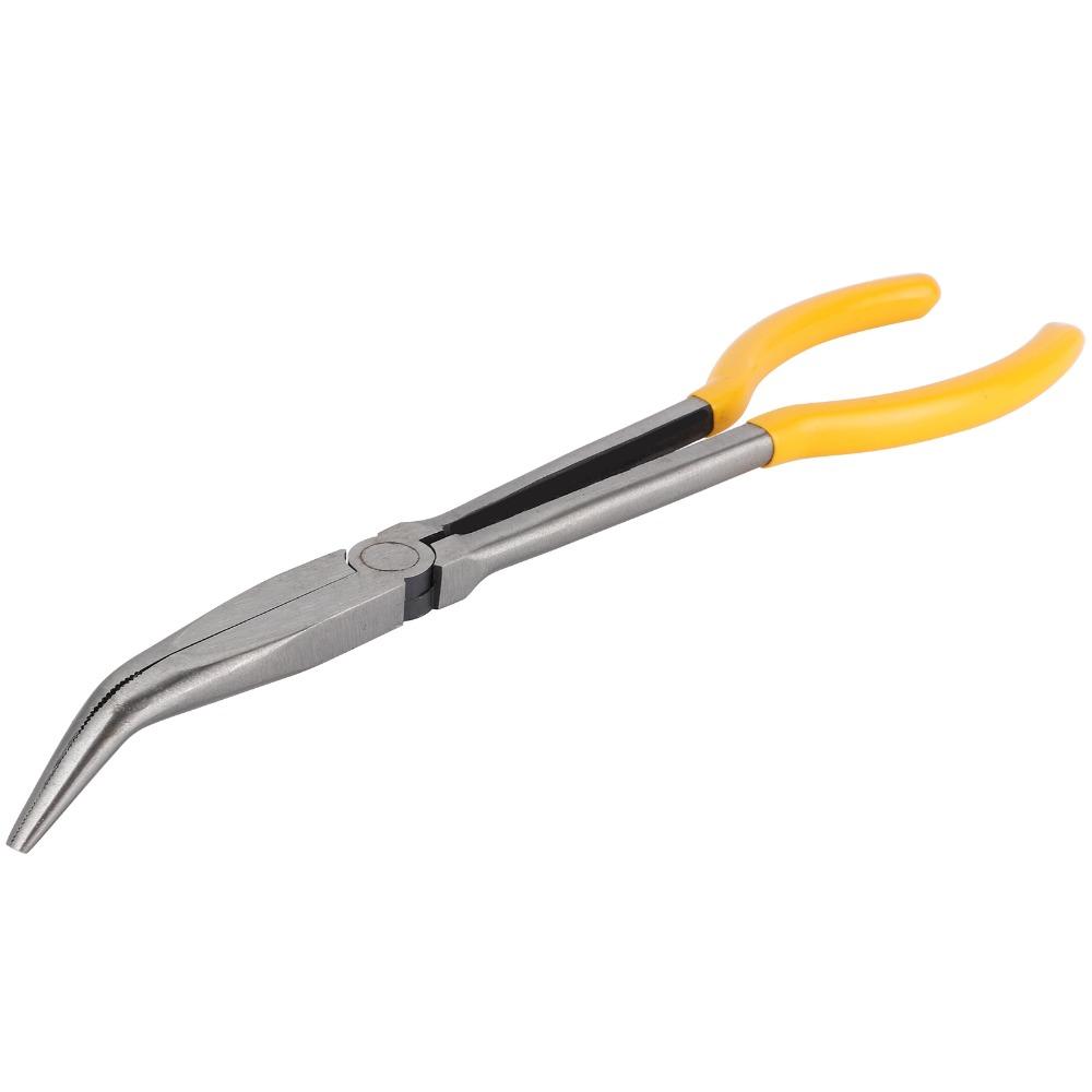 Curved Needle Nose Needle Nose Pliers 11 Inch Repairing Tools Long Reach Pliers  Precision Work
