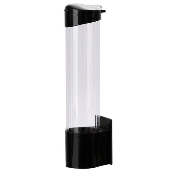 Диспенсер для бумажных стаканчиков Настенное крепление Без перфорации Выдвижной тип Прозрачная видимая пылезащитная крышка Одноразовый пластиковый стакан для воды