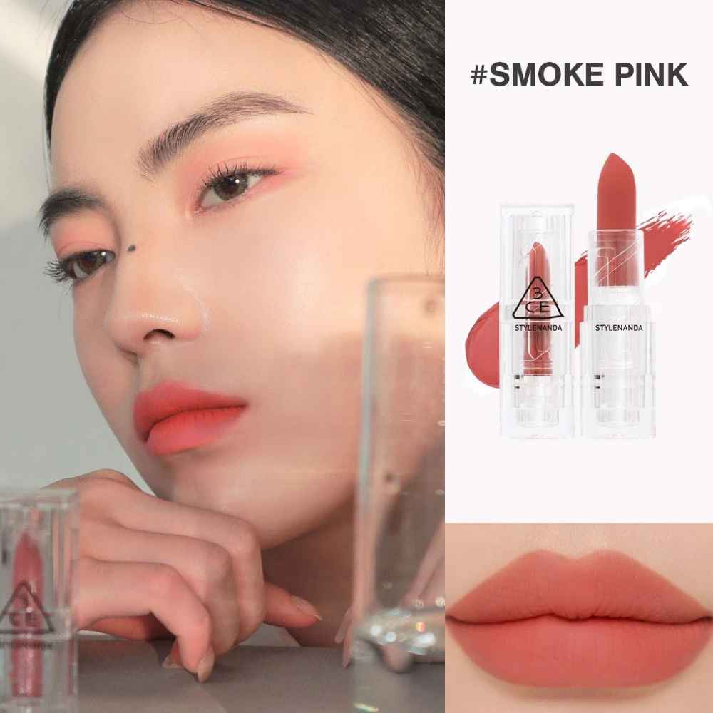 3ce МЯГКАЯ МАТОВАЯ ПОМАДА, Стойкая, Увлажняющая, Макияж, Kbeauty, Корейская косметика, образец
