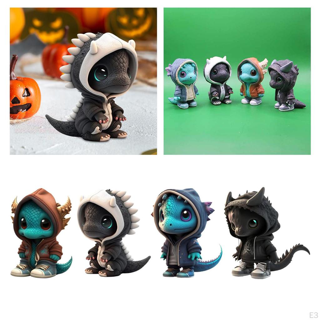 Рождественская статуя динозавра, скульптура животного, рождественский орнамент, Хэллоуин, украшение эльфа для фермерского дома