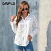 Spring and Autumn Women's Shirt Plus Size Loose Casual Chiffon Shirt Long Sleeve Tops