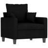 Armchair Black 60 cm Fabric