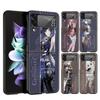 Чехол для телефона Genshin Impact Game Role для Samsung Galaxy Z Flip 3 4 5, черный, для Samsung Z Flip3 Flip4, жесткий чехол-бампер для ПК