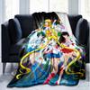 Moonlight Sailor Print Flannel Blanket, Soft Warm Lightweight Throw Blanket for living Room,Sofa Bed Camping office