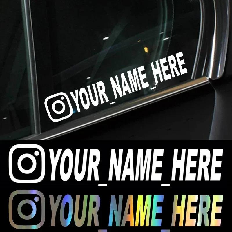 Имя пользователя Индивидуальные виниловые наклейки для Instagram FACEBOOK Наклейка на автомобиль