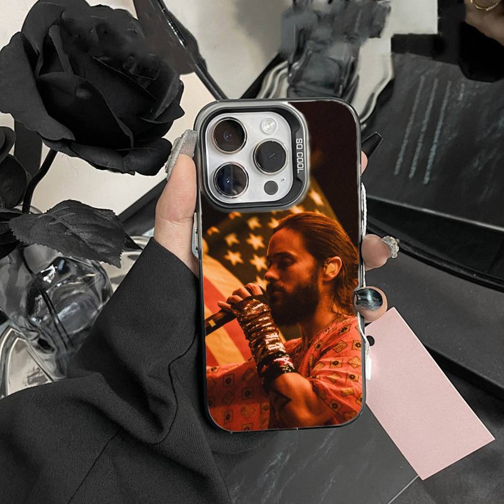 Чехол для телефона 30 Seconds to Mars для iPhone 16 17 15 14 12 13 Pro Max Черный цвет Ударопрочный чехол