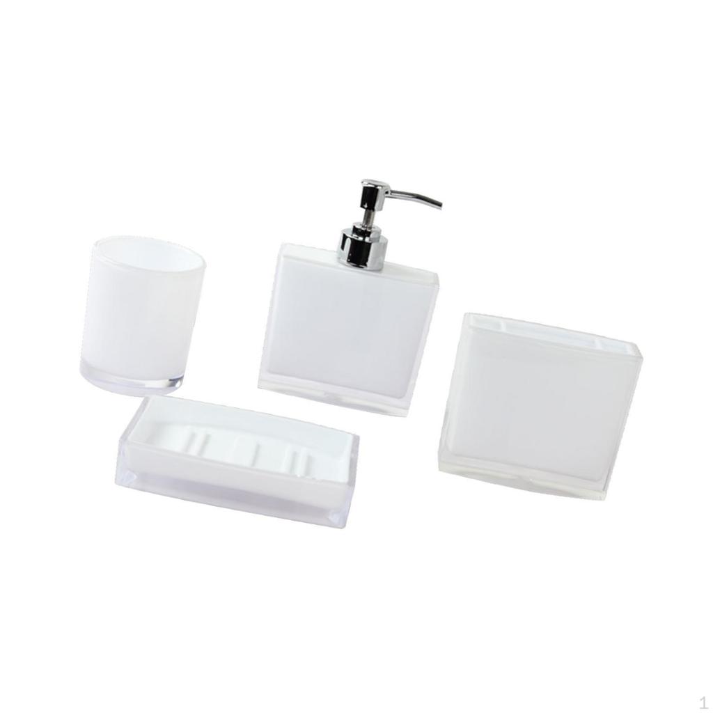 4 предмета держатель для зубной щетки стаканчик набор дозатор лосьона органайзер туалетные принадлежности ополаскиватель для полости рта ванная комната