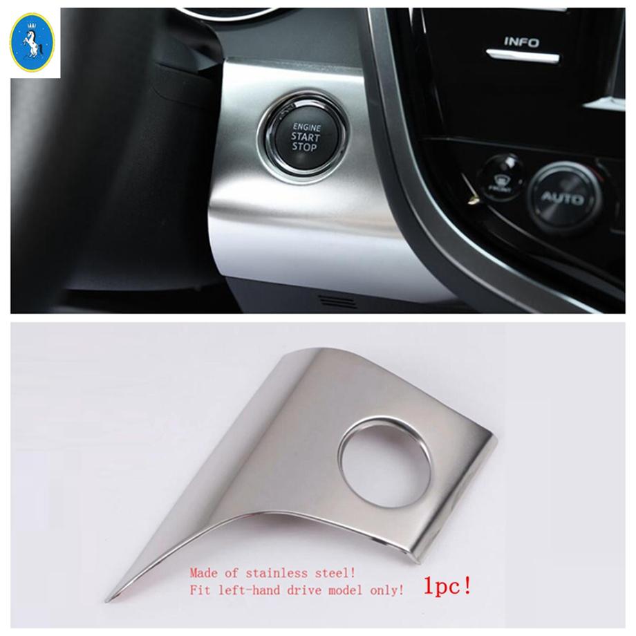 Head Warning Light Start Stop Engine Push Button Control Switch Panel Cover Trim For Toyota Camry 2018 - Silver Accessories