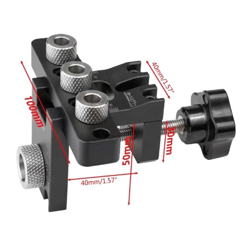 Наборы для сверления отверстий в карманах 3 в 1, шаблон для сверления отверстий в карманах по дереву с дюбелями 8/10/15 мм, позиционирующий зажим, регулируемое сверло