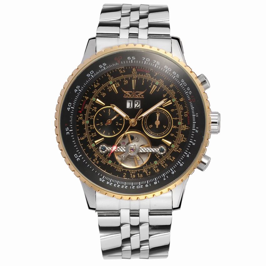 Jaragar Large Dail Tourbillon Mechanical Watch Men Top Brand Luxury Clock Male Automatic Self-Wind Wristwatch Relogio Masculino