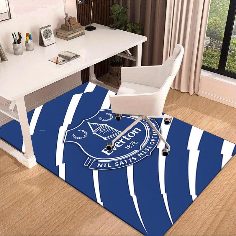 Ever-ton Football Club Crest Printed Area Rug for Office, Chair Rug, Decorative Carpet Floor Mat, Large Size Fan gifts Christmas gifts
