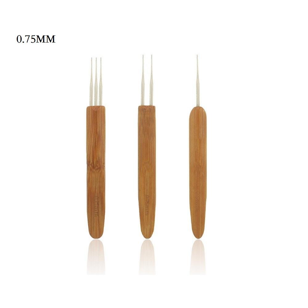 6 шт. Сделай сам Крючок для вязания бамбуковая ручка Дред Книт Изготовление волос плетение инструмент