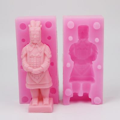 1шт терракотовые воины 3D силиконовая форма для мыла форма для изготовления свечей