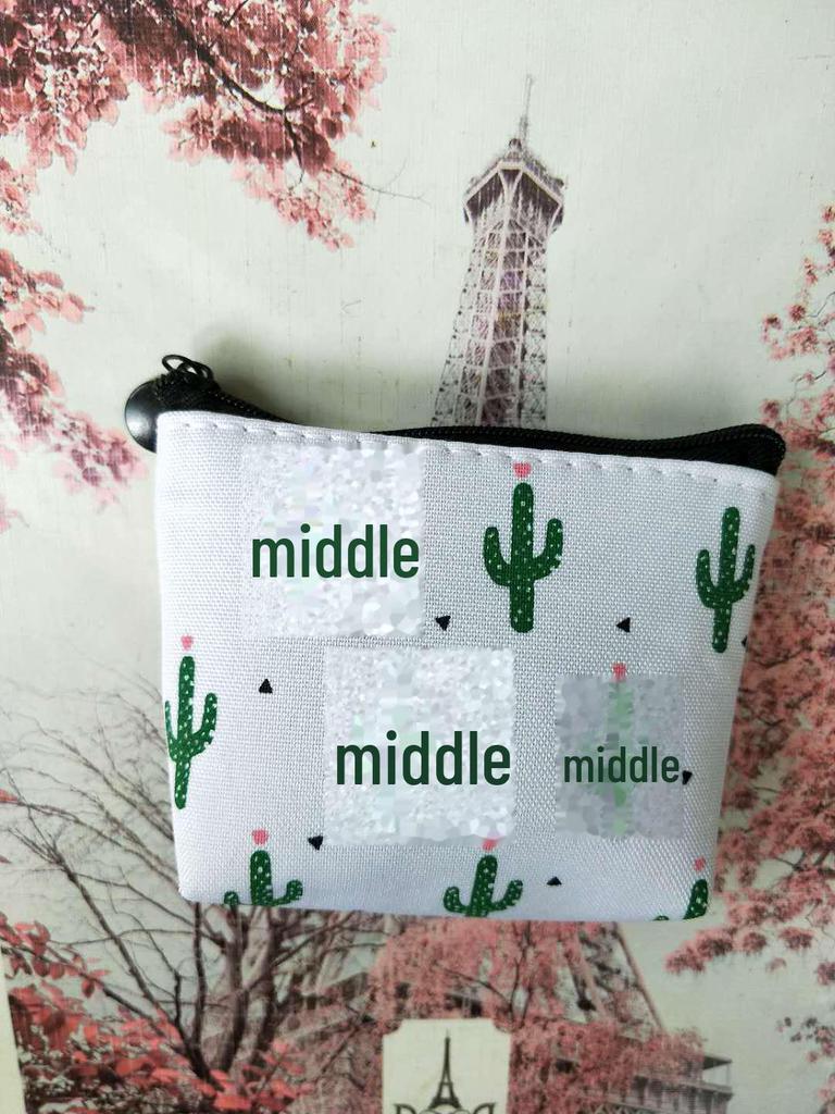 Маленький кошелек для монет Fresh Canvas Cactus с застежкой-молнией