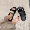 Fairy Wind Slippers Outer Wear Female Summer 2025 New Pearl Design Lace Gentle Thick Bottom Two Wear One Word Sandals