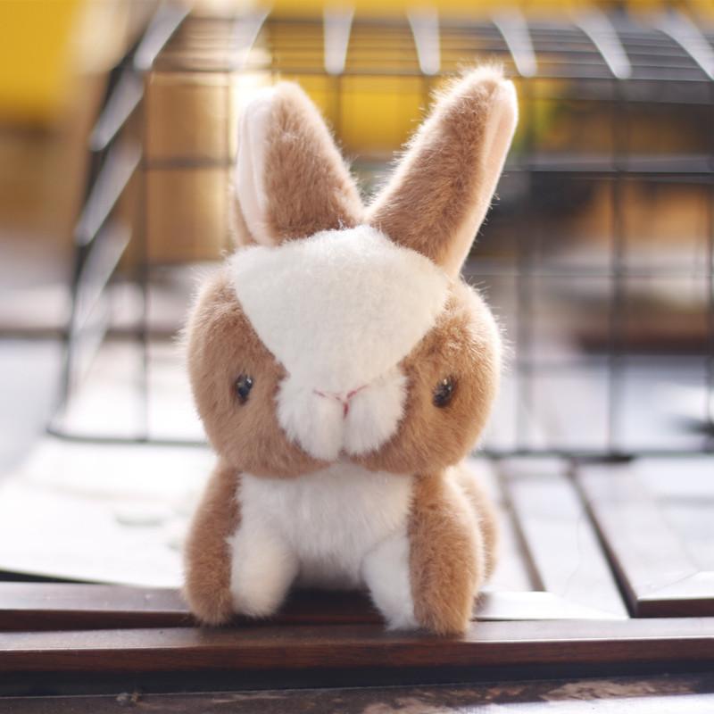 Sweet Cartoon Rabbit Plush Toy Adorable Soft Bunny Keychain Bag Decoration