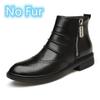 High Quality Men's Ankle Boots Genuine Leather Man Business Shoes Side Zipper Chelsea Boots Luxury Brand Warm Winter Ankle Shoes