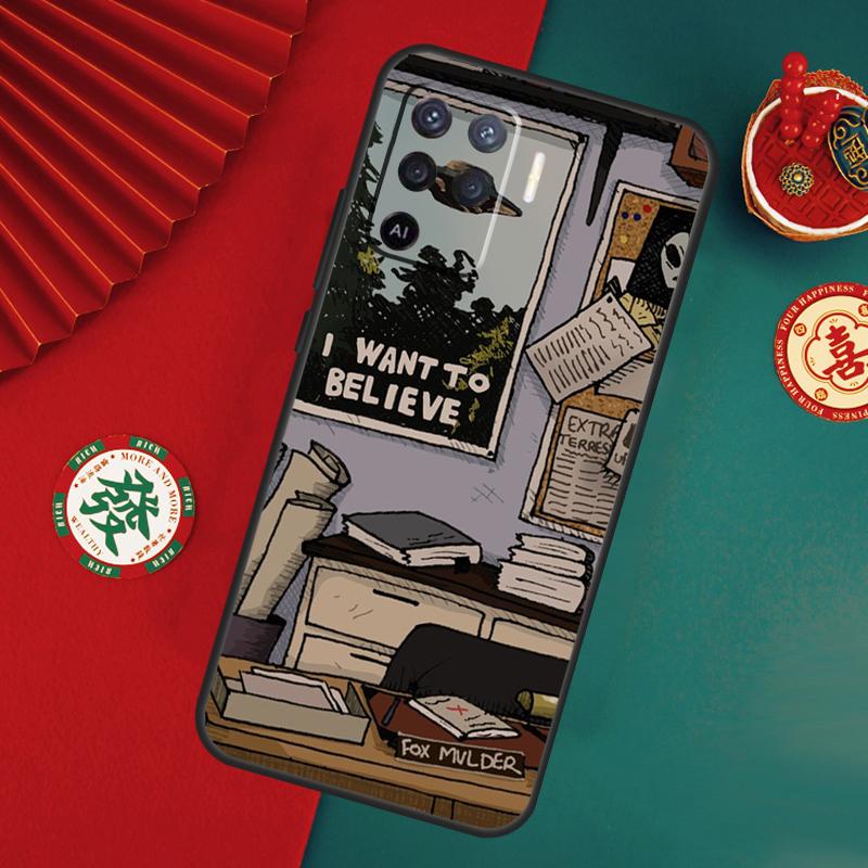 Секретные материалы Я хочу верить Чехол для Oppo A6 A5 Pro A15 A18 A38 A58 A78 A98 A54 A74 A94 A17 A57 A80 A60 A40 A16 A76 A96