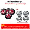 4pcs 56mm 60mm Car Wheel Center Hub Center Cap Rim Hub Dustproof Cover Emblemem For Honda Accord CRV XRV Civic Odyssey ahn256