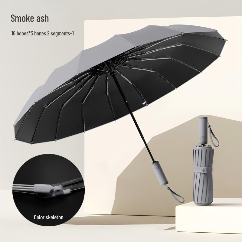 Dual-Use Extra-Large Folding Umbrella: Anti-UV, Rain or Shine, For Two