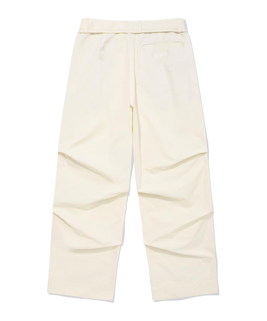 FALLETT Wide Parachute Pants White