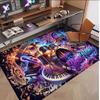 Music General Theme Soft Crystal Velvet Rug Custom Name & Text Print Non Slip Floor Rug for Bedroom Living Room