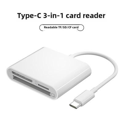 Кардридер USB-C 3-в-1: Тип C на TF, SD, CF для Apple, телефонов и компьютеров
