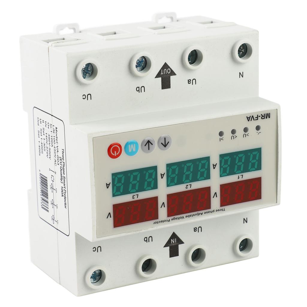 3-фазный регулируемый предохранитель напряжения 220 В с самовозвратом для защиты от повышенного и пониженного напряжения для бытовых нужд