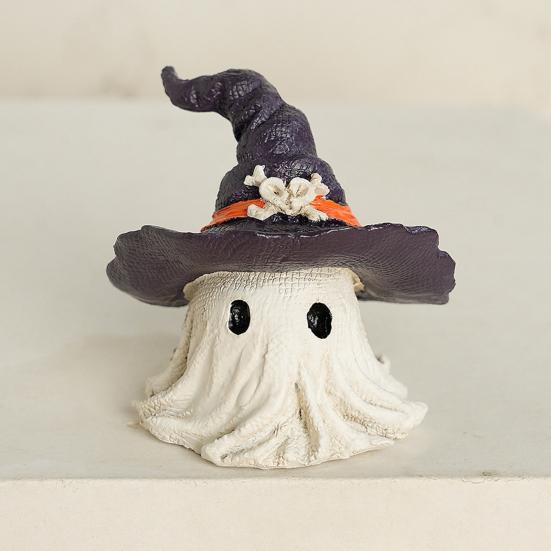 Halloween Ornament Ghost Wearing Witch Shape Statue Indoor Outdoor Display Statue Haunted House Ghost Ornament